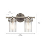 Brinley 2 Light Vanity Light Brushed Nickel настенный светильник 45688NI Kichler