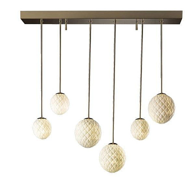 Miami 6 light chandelier - gold & white люстра, Villari
