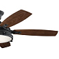 52" Hatteras Bay Fan Distressed Black люстра-вентилятор 310018DBK Kichler — фото 2