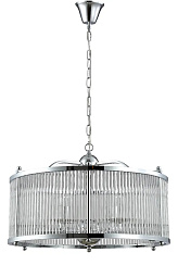 TADEO SP6 D600 CHROME/TRANSPARENTE Crystal Lux Tadeo подвесная люстра с цилиндрическим плафоном из прозрачного стекла и хромированной арматурой