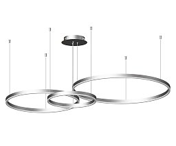 Люстра Kink Light Тор серебро d80+60+40 08223,16P(4000K)