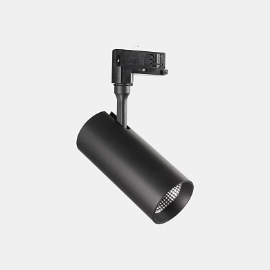 трехфазный трековый светильник черный цилиндрический с углом 24°