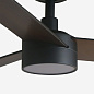 Faro Barcelona RUDDER 3 L вентилятор чёрный/орех Ø1320 3 лопасти — фото 2