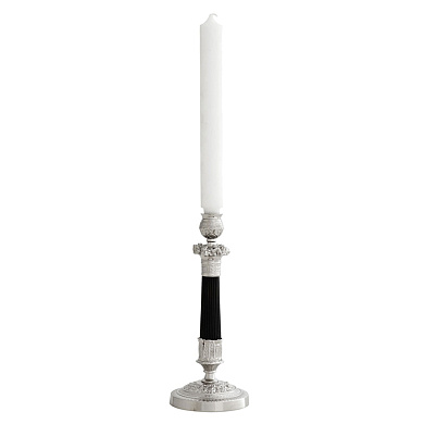 108569 Candle Holder Emilion nickel/black finish подсвечник Eichholtz