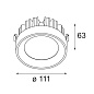 11298209 Modular M-Led 111 GE Встраиваемый точечный светильник — фото 1