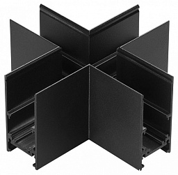 135172 Novotech Flum track 23mm потолочный магнитный светильник с цилиндрическим рифленым плафоном черного цвета