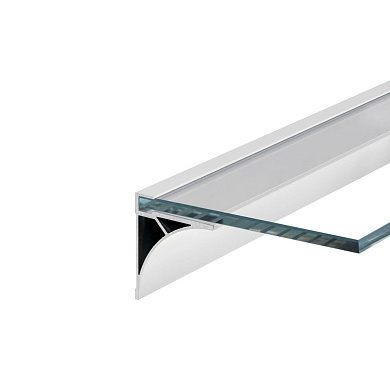 профиль накладной для стеклянной полки длиной 0,6 м белый