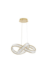 Triac Dimmable Platinum Gold Metal & Crystal LED 49Watt 220-240 Volt 3185Lm 3500K IP20 D: 60 H: 120 cm