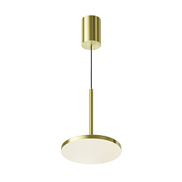 P076PL-L12W4K-BS Maytoni Plato подвесной латунный светильник с круглым плафоном