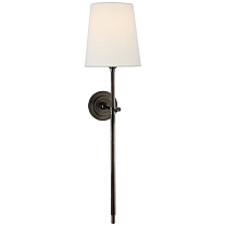 Bryant Large Tail Sconce бронза с льняным абажуром