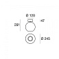 CA089DBBWDI Linea Light Cristalbolla 25 PL LED потолочный светильник со стеклянным диффузором чёрный — фото 3