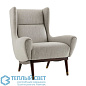 Ophelia Lounge Chair Fossil Tweed Dark Walnut мягкое сиденье Arteriors 8123