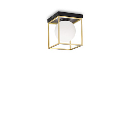 198132 Ideal lux Lingotto потолочный светильник с шаром из матового стекла в металлическом каркасе