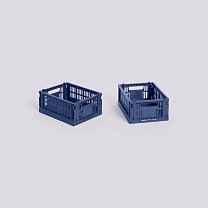Ящик для хранения HAY Colour Crate Mini, набор из 2 шт., темно-синий