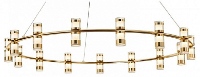 подвесной светильник с пятнадцатью цилиндрическими плафонами по кольцу