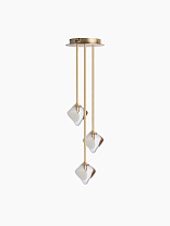 Подвесной светильник Heathfield 3 Light Cluster — Коа; Сатиновая латунь