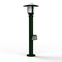 Newpark N° 5; Frosted glass E27 105W Plug; British green