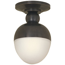 Clark Flush Mount бронза с белым стеклом