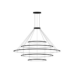 CF4E-00A9AZOU14 Leds C4 Circular подвесная люстра с пятью кольцами белого оттенка