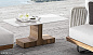 Block outdoor Журнальный столик для улицы с каменной или лакированной столешницей из HPL Minotti
