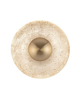 Natural Travertine Brass Gold Metal LED 4Watt 220-240Volt 93Lm IP20 3000K D:25 W:9 cm