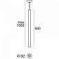 64782W50 Linea Light Baton P4 SP LED цилиндрическая люстра белый; чёрный — фото 3