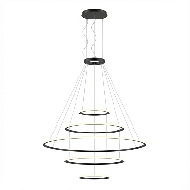CF4F-00V9AZDU05 подвесной светильник Leds C4 Circular Outward 5 Rings (ø600 ø1200 ø2000 ø1200 ø600) черный