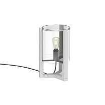 TRISTAR COATED ALU LAMP HEIGHT 45 CM WITH E27 FITTING AND CLEAR GLASS WHITE