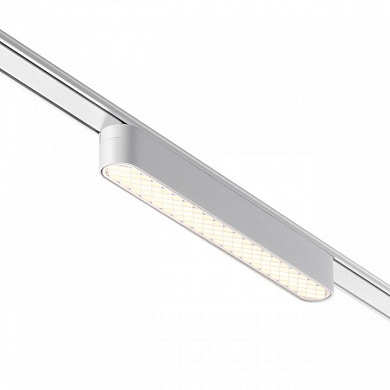 магнитный трековый светильник линейной формы белого цвета 48V