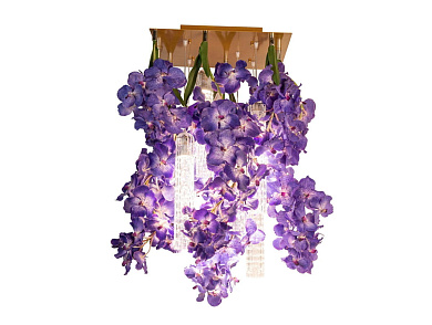 FLOWER POWER VANDA SQUARE Светодиодный потолочный светильник из муранского стекла VGnewtrend