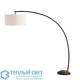 79844 Arteriors Naples торшер с изогнутой стойкой и белым абажуром