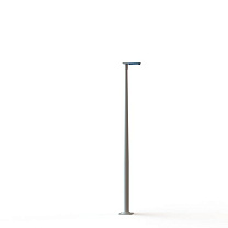 Hector N° 2; Toughened clear glass Built-in LED 3000°K warm white SYM 26W; Matt azure blue