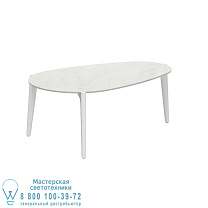 СТОЛИК TEA TIME 100X60CM H40 WHITE CERAMIC BIANCO STATUARIO Royal Botania