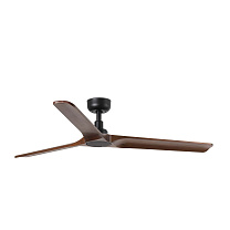 HEYWOOD LED L Black/walnut fan Wall Control black