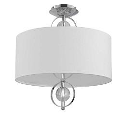 PAOLA PL5 Crystal Lux PAOLA потолочный светильник с тканевым плафоном цилиндрической формы и хромированной фурнитурой