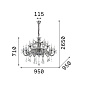 081526 Ideal Lux COLOSSAL SP15 GRIGIO chandelier серый — фото 2