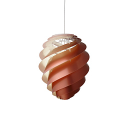 1312LCP LE KLINT Swirl подвесной светильник с плафоном спиральной формы из белого и медного стекла