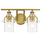 Everett 16" 2 Light Vanity Light Natural Brass настенный светильник 55078NBR Kichler — фото 8