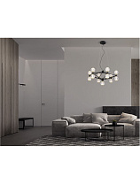 Triac Dimmable Black Aluminium & Acrylic LED 53 Watt 220-240 Volt 2984Lm 3000K IP20 D: 89 H: 120 cm
