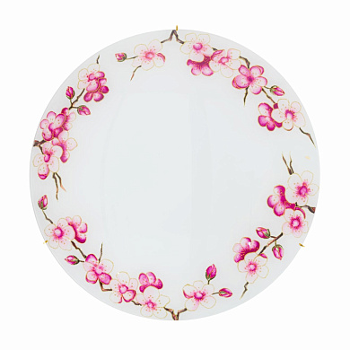 потолочный светильник с белым плафоном и золотым орнаментом