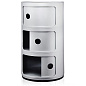 04967SI Kartell Componibili Классический комод с 3 отделениями, серебристый — фото 1
