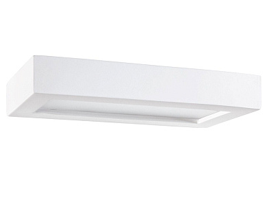 настенный керамический светильник прямоугольной формы с нижним свечением