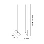 014111/11 Vibia Circus Средний подвесной светильник 20° - 40° - 0141 с трековым светильником — фото 1
