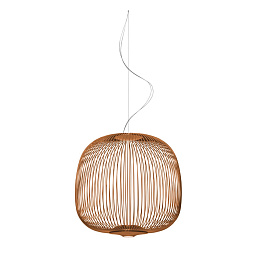 FN2640272AM_80 Foscarini Spokes подвесной светильник с металлическим каркасом медного цвета