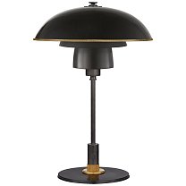 Whitman Desk Lamp бронза и полированная старая латунь с бронзовым абажуром с латунной окантовкой