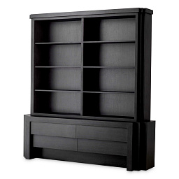 TM0141 Eichholtz Metropolitan стеллаж из массива дерева чёрного цвета с открытыми секциями
