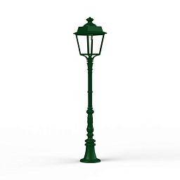 150029067 Roger Pradier Place Des Vosges Evolution садовый фонарь на стойке с куполообразным плафоном зелёного оттенка
