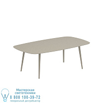 STYLETTO СТАНДАРТНЫЙ ОБЕДЕННЫЙ СТОЛ 220x120CM АЛЮМИНИЕВЫЕ НОЖКИ ПЕСОЧНО-КЕРАМИЧЕСКАЯ СТОЛЕШНИЦА ЖЕМЧУЖНО-СЕРЫЙ Royal Botania