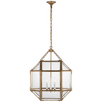 Morris Medium Lantern позолоченное железо с прозрачным стеклом