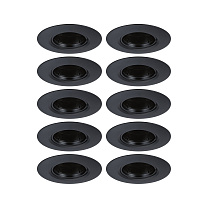 Downlight 10-piece set Rigid round GU10 max.
